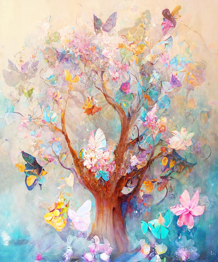 Tree of Love and Light Digital Art by Amelia Carrie