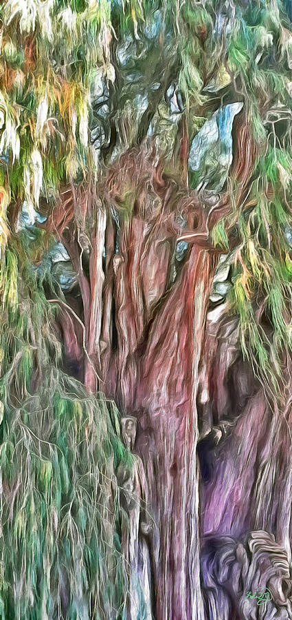 Montezuma Cypress Painting - Tree of Tule Oaxaca OAX1 by Lola Villalobos