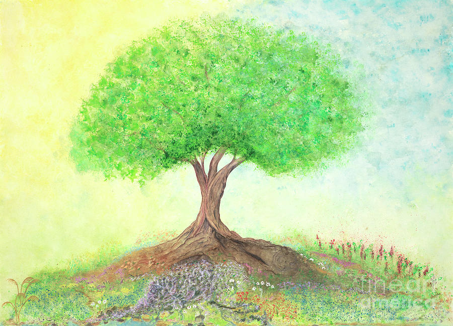 Tree on the Hill Painting by Ruth Evelyn