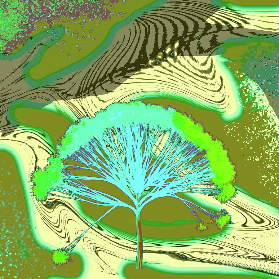 Tree Psycedelic Total Recall  Digital Art by Alexandra Vusir