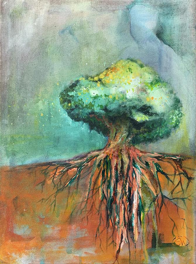 Tree Painting - Tree Rooted by Jeremy Shea Willis