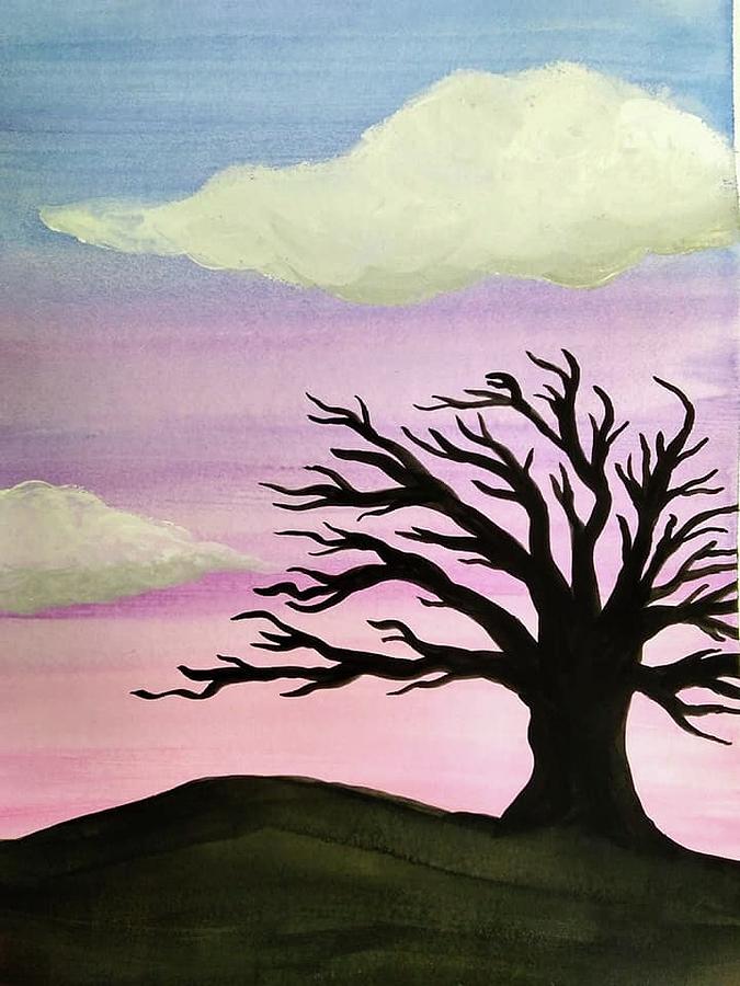 Tree Silhouette Painting by Jennifer Craft - Fine Art America