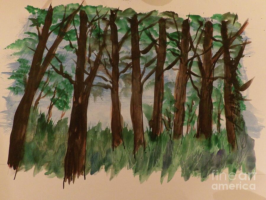 Tree Sketch Painting by Patrick Grills