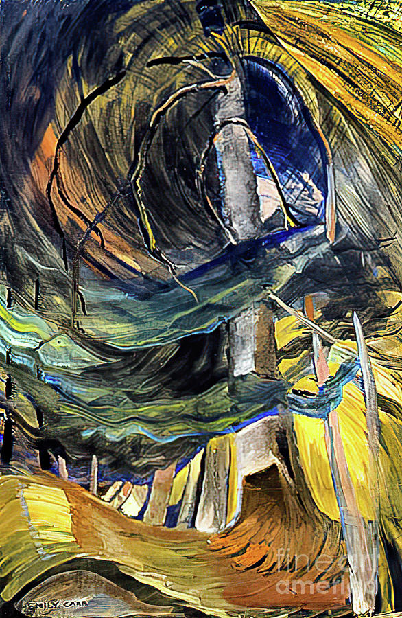 Tree Spiraling Upward By Emily Carr 1932 Painting