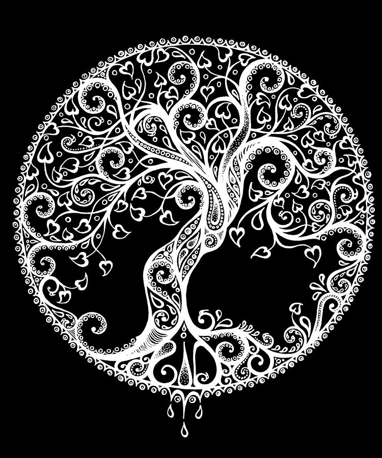Tree Tattoo Drawing White Painting