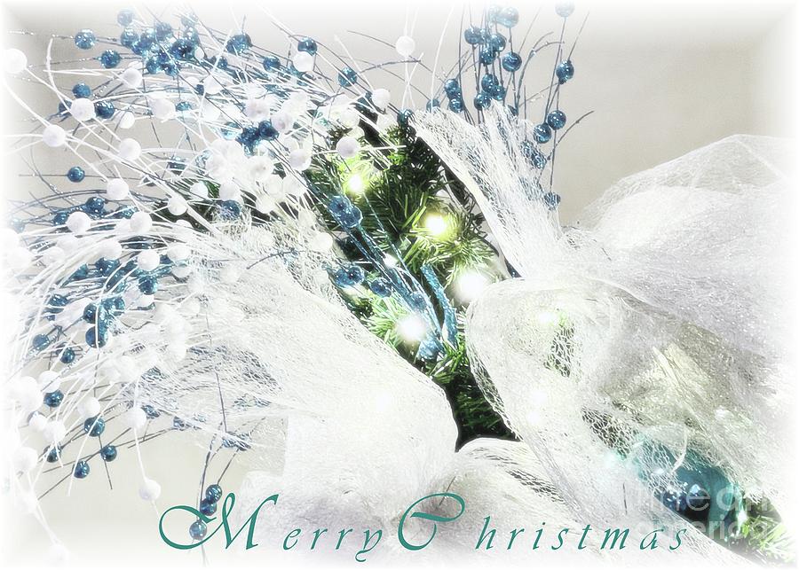 Tree Topper Merry Christmas Card Photograph by Barbie Corbett-Newmin