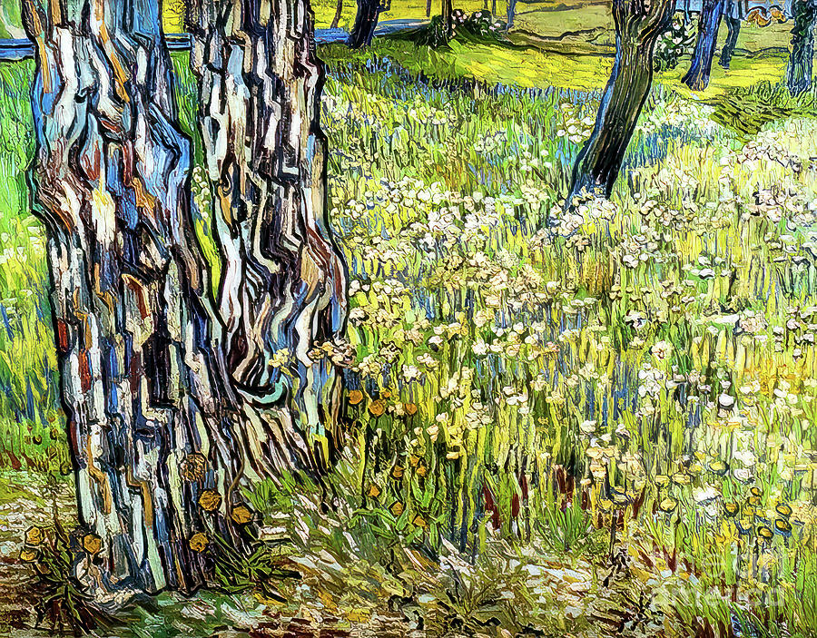 Tree Trunks in the Grass by Vincent Van Gogh 1890 Painting by Vincent Van Gogh