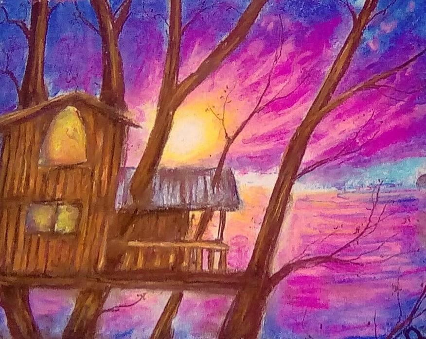 Tree View Painting by Jen Shearer