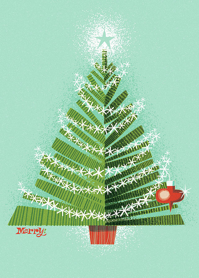 Christmas Digital Art - Tree 02 Christmas Card by Daniel Guidera
