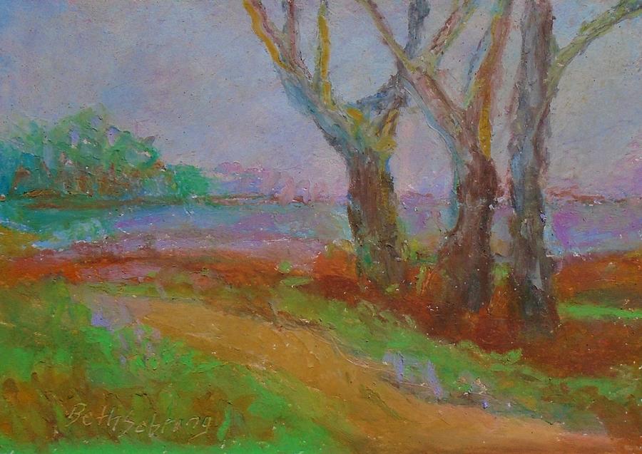 Trees along the Path Painting by Beth Sebring | Fine Art America