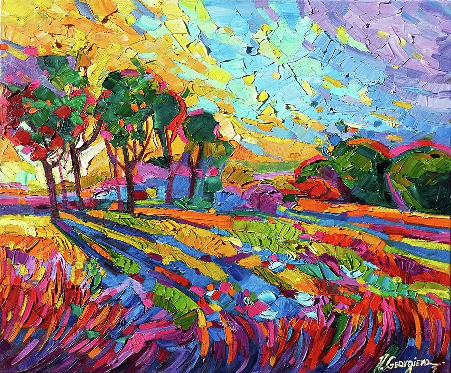 Vincent Van Gogh Painting - Trees and shadows 2 by Vanya Georgieva