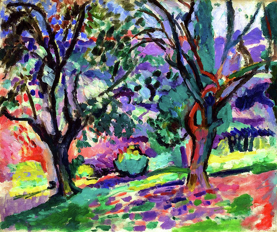 Trees at Collioure Painting by Henri Matisse - Pixels