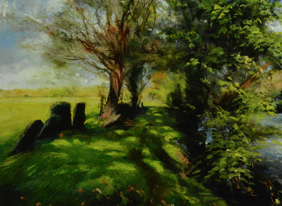 Trees by the River Dee Painting by Harry Robertson