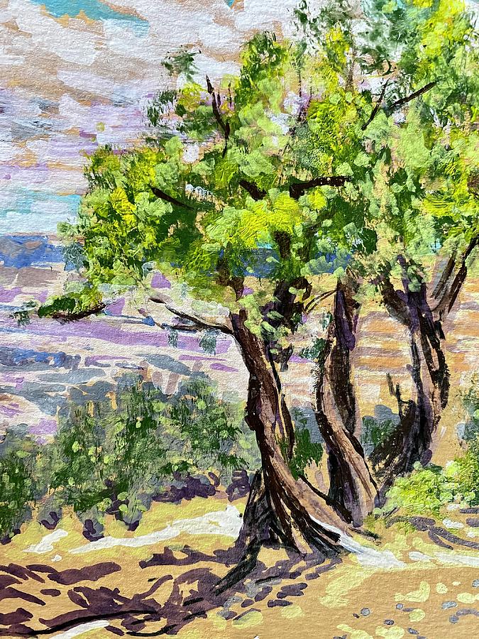 Trees. Grand Canyon  Painting by Masha Batkova