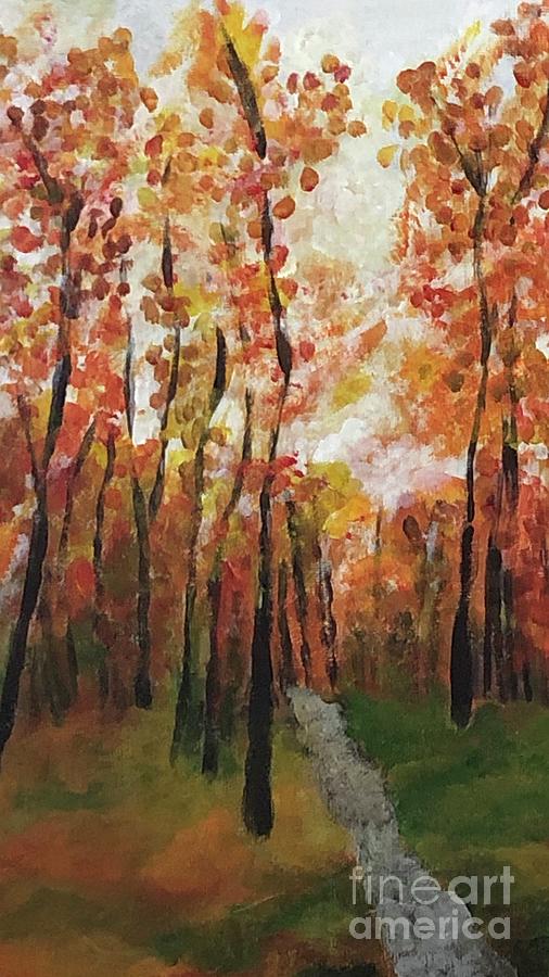 Trees in Fall Painting by Ramona Porter - Fine Art America