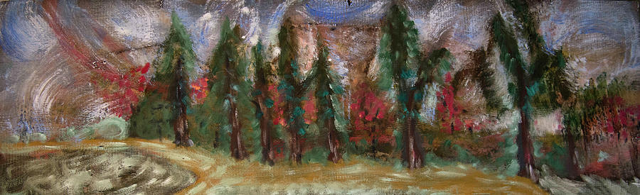Trees in the Forest Painting by David McCready