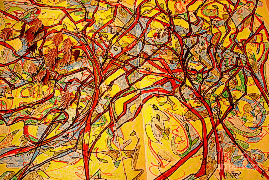 Trees in Van Gogh Colors Digital Art by Nancy Kane Chapman