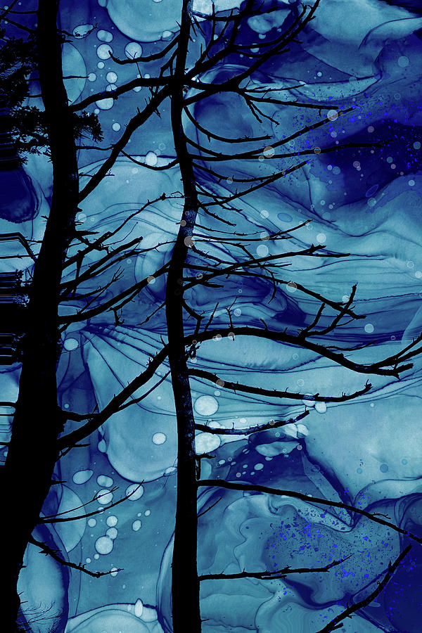 Trees Night Life Digital Art by Peggy Collins