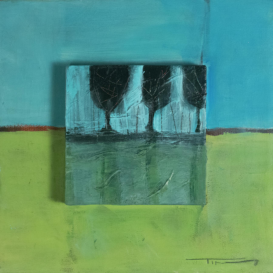 Trees on Horizon Painting by Tim Nyberg