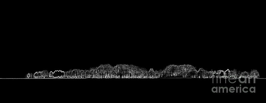 Trees On The Horizon Digital Art by Wendy Wilton
