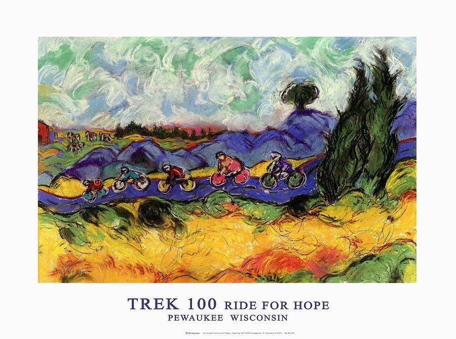 Vincent Van Gogh Drawing - Trek 100 poster by Mykul Anjelo