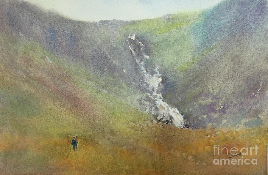 Trekking to Mahon Falls Painting by Keith Thompson