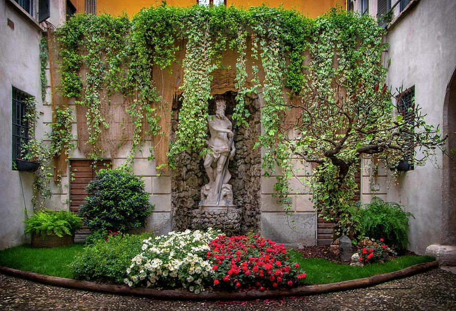 Trento Courtyard Garden Photograph by Carolyn Derstine