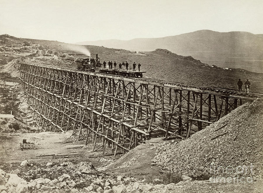 Trestle Work, 1870 Photograph by Andrew Joseph Russell