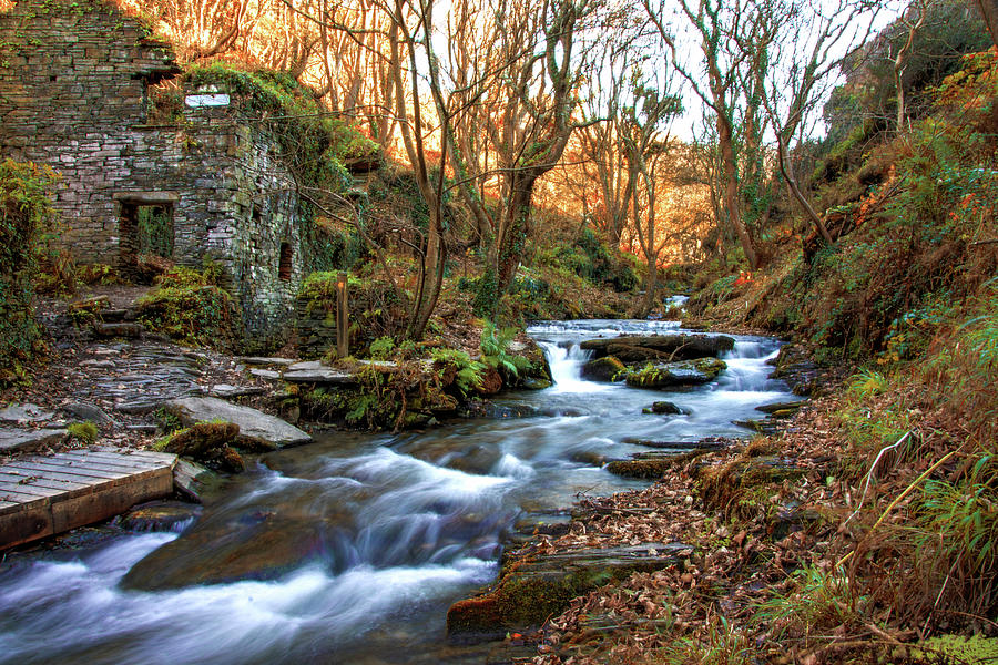 Trethevy Mill And Rocky Falls Photograph