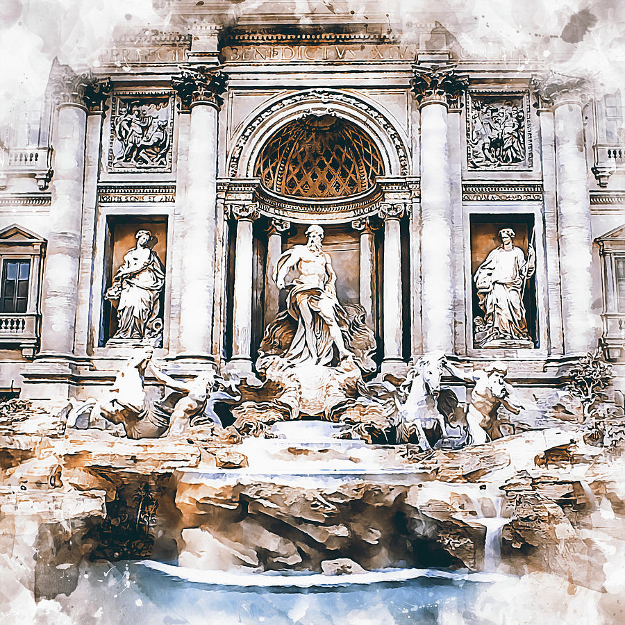 Trevi Fountain - 15 Painting