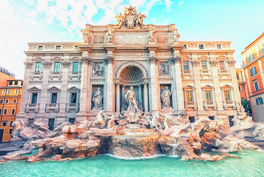 Architecture Photograph - Trevi Fountain by Manjik Pictures