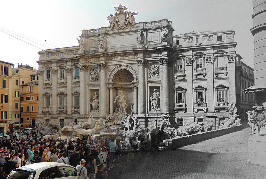 Trevi Fountain, Old and New Photograph by Eric Nagy