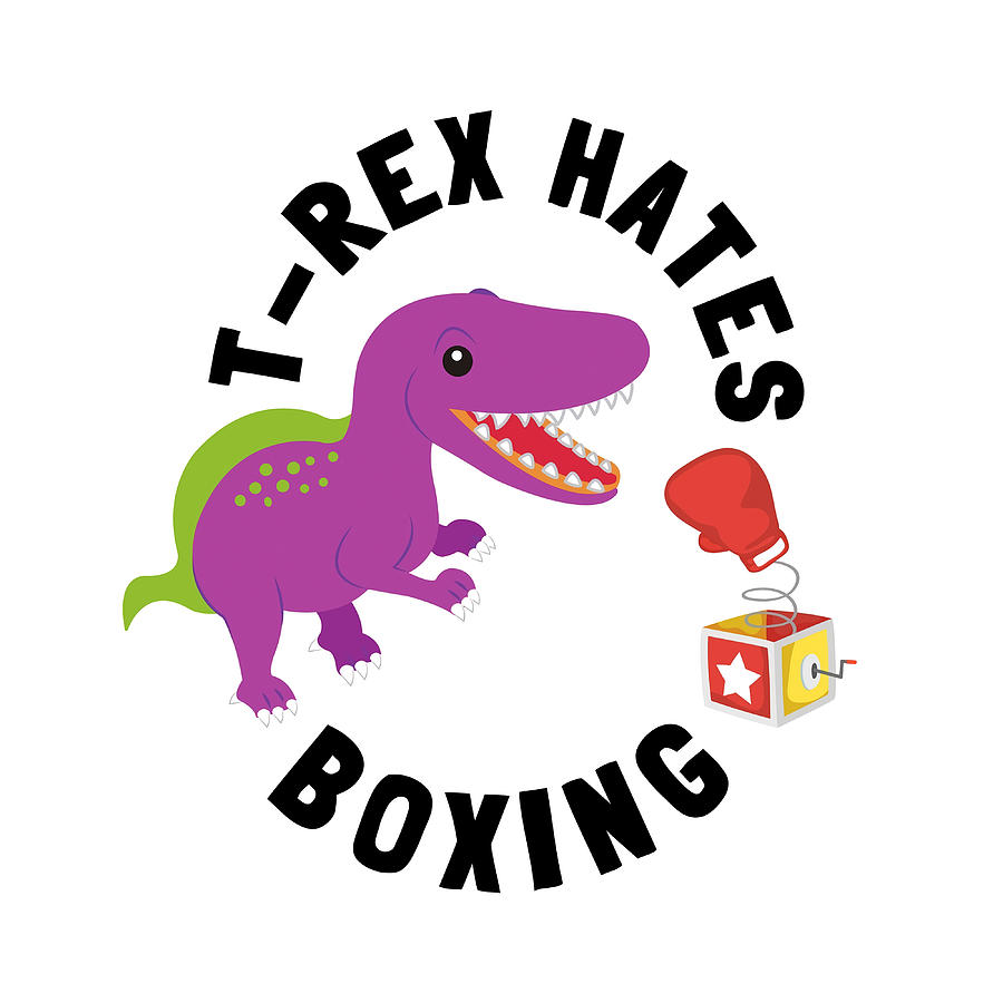 TRex Hates Boxing DinosaurGloves Poster stars Painting by Butler ...