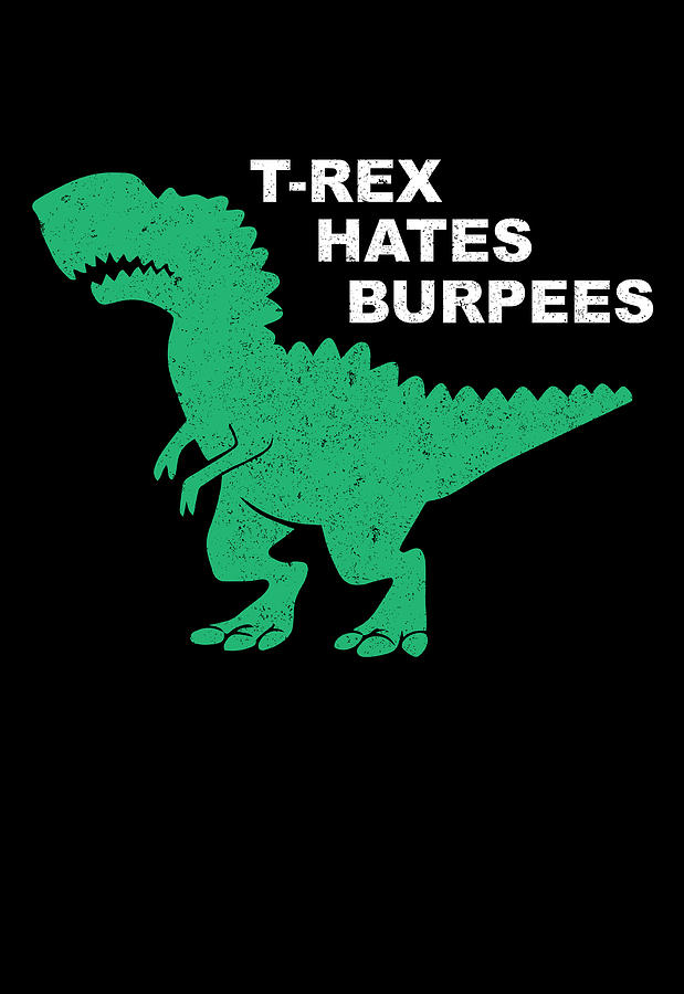 T Rex Hate Push UPS Funny Dinosaur Workout Fitness Gym women's