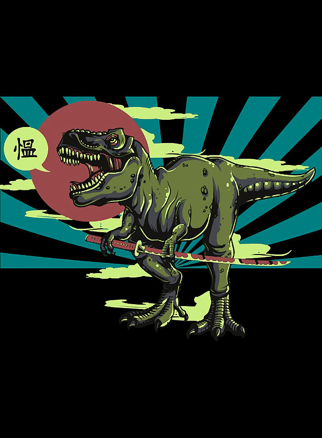 TREX IS BACK Dinosaur king Poster funny Painting by Steve Palmer - Pixels