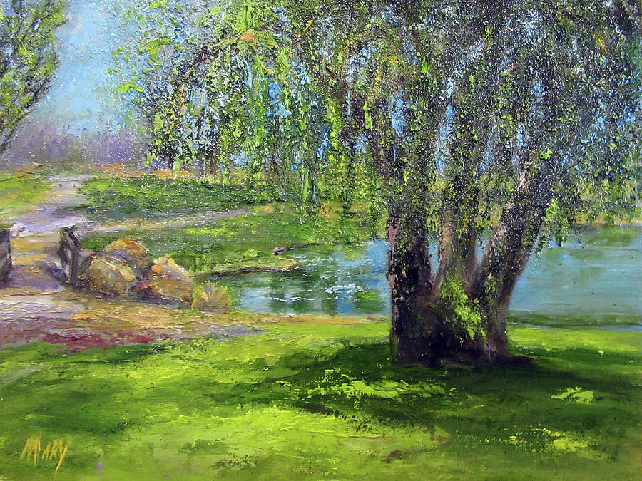Park Walk Painting by Mary Bridges