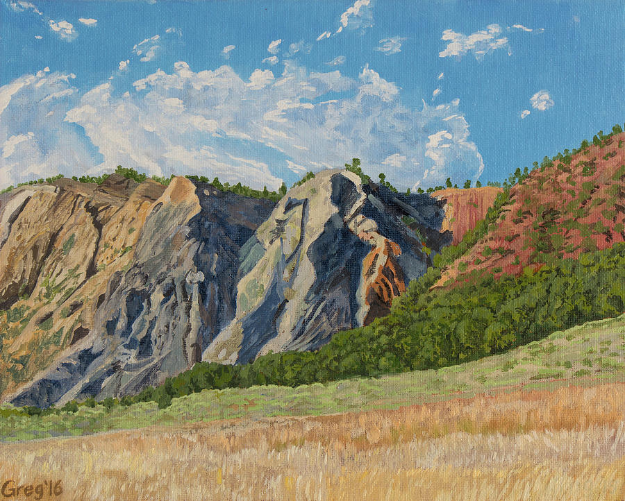 Tri-Colored Cliffs Painting by Greg Miller