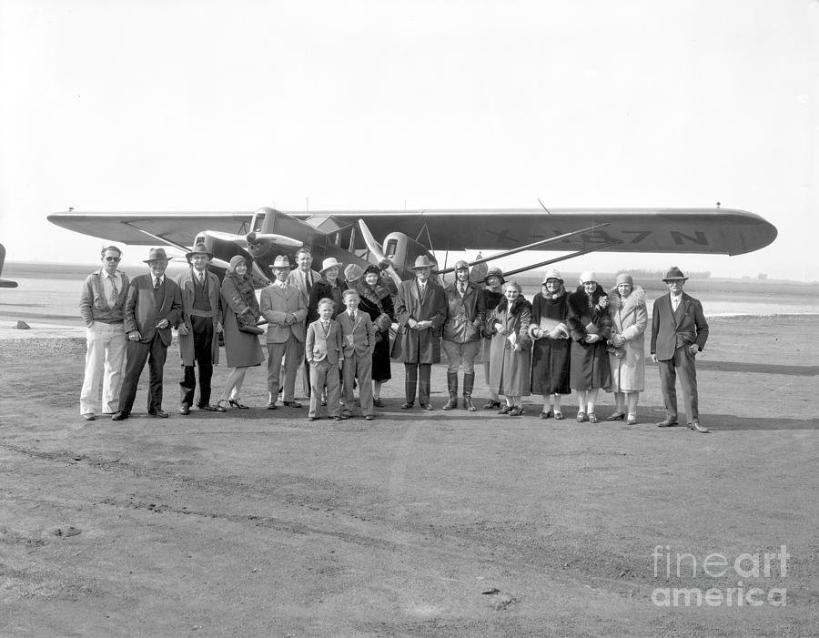 Los Angeles Photograph - Tri-Motor X 187 N at Los Angeles Airport by Monterey County Historical Society