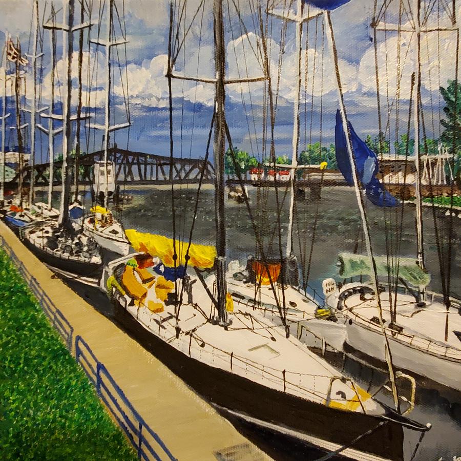 Tri state regatta Painting by Yvonne Breen Fine Art America