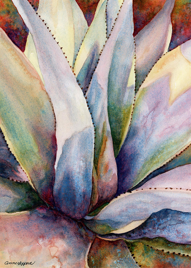 Tri-tone Yucca Painting by Anne Gifford