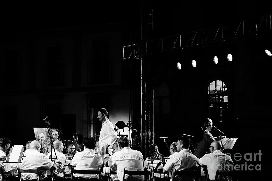 Triana Festival Opening Performance Black And White Photograph