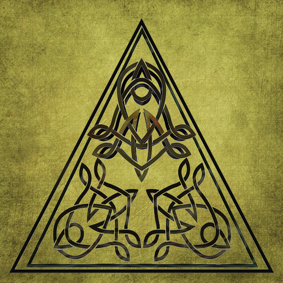  Celtic Triangle Golden Symbol  Digital Art by Kandy Hurley