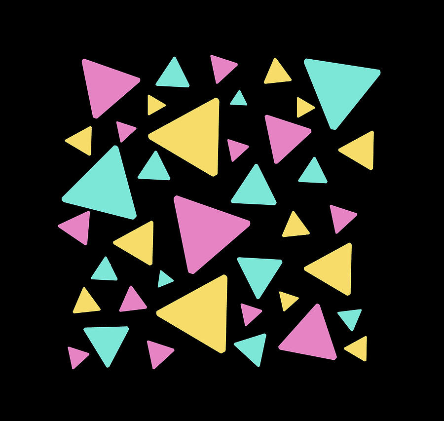 Triangle Confetti with Transparent Background Digital Art by Ali Baucom