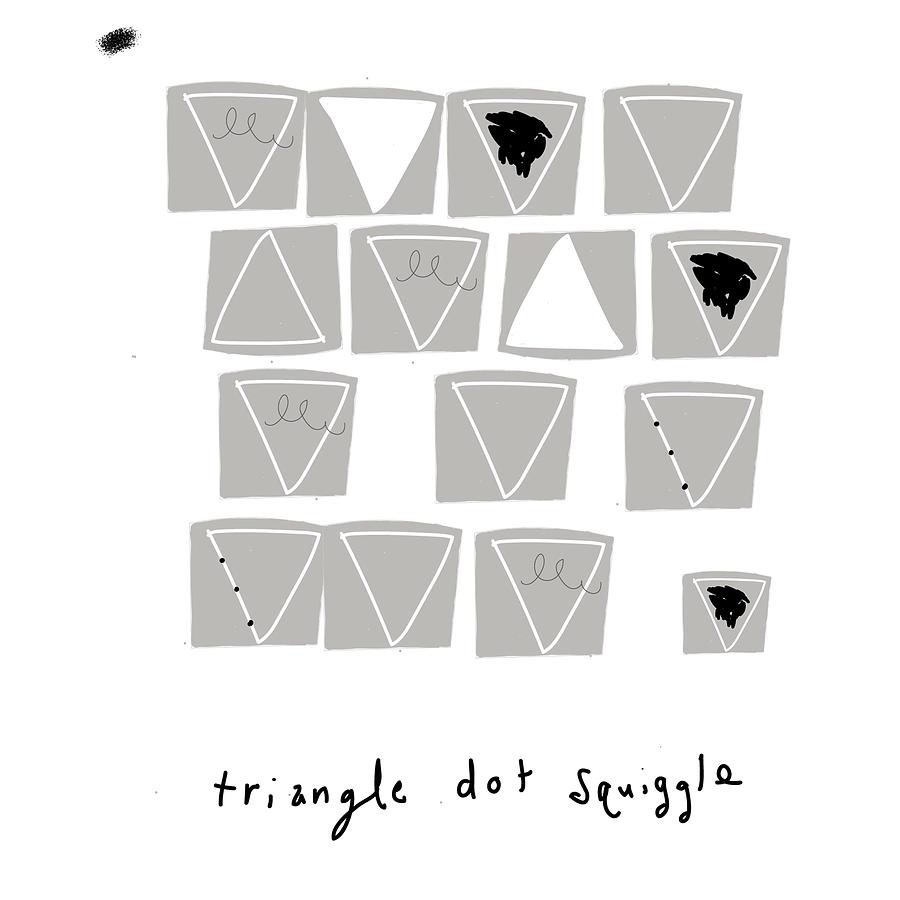 Triangle Dot Squiggle Digital Art by Ashley Rice