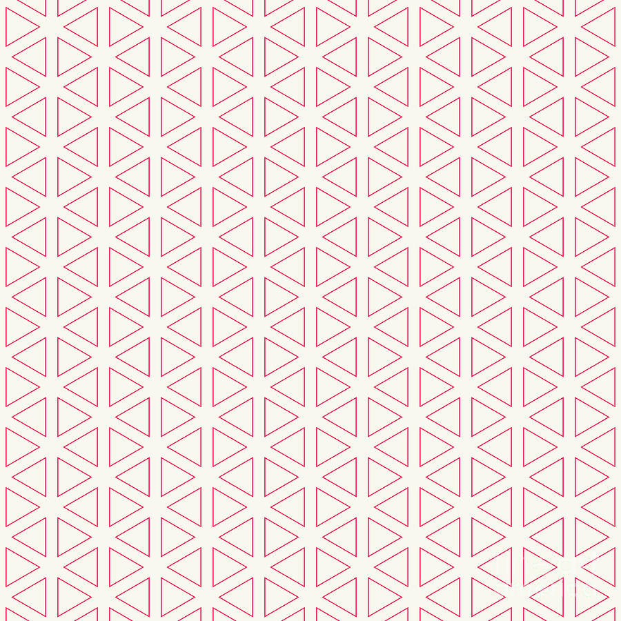 Triangle In Hexagon Array Pattern In Eggshell White And Ruby Pink n ...
