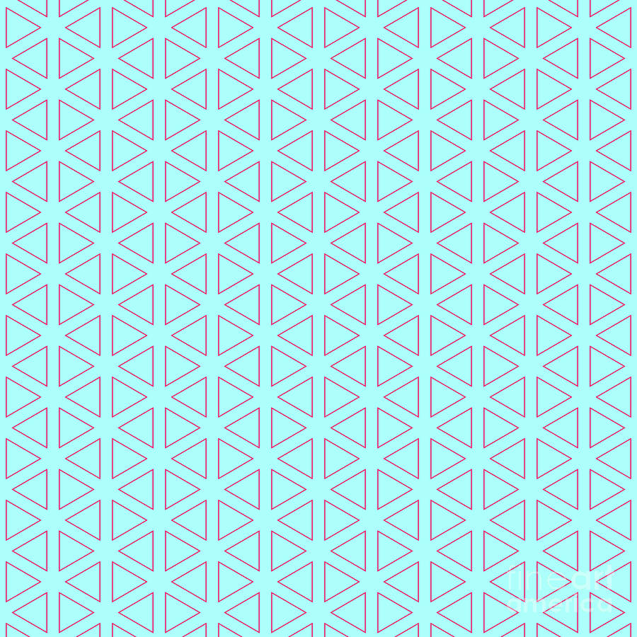 Triangle In Hexagon Array Pattern In Light Aqua And Raspberry Pink n ...