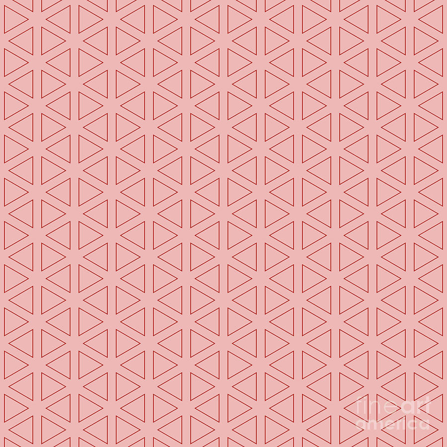 Triangle In Hexagon Array Pattern In Light Coral And Venetian Red n ...