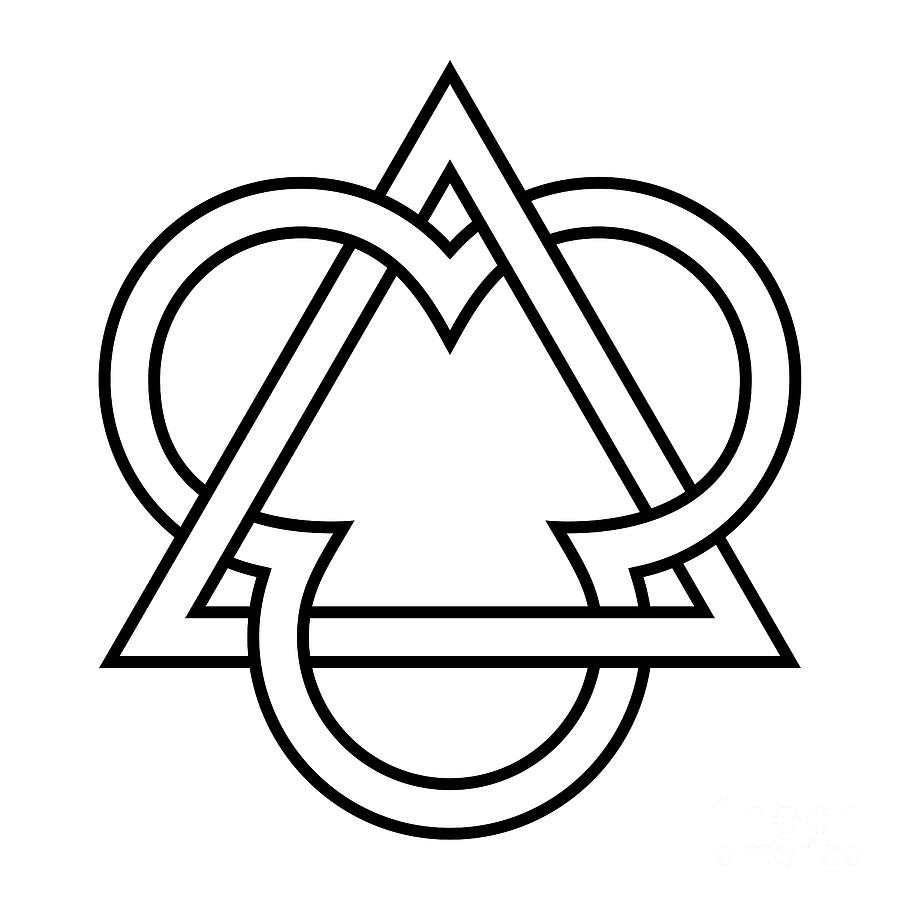 Triangle interlaced with three circle segments, a Trinity emblem ...