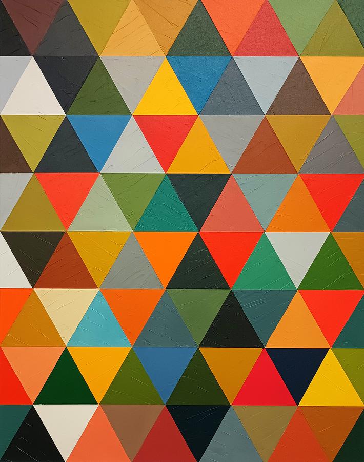 Triangles 1.0 Painting by Michelle Calkins