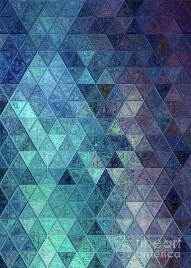 Triangles Art 19 #mosaic Digital Art by Justyna Jaszke JBJart